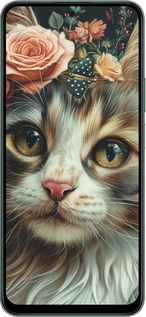 Силиконовый чехол Cats and flowers для Huawei Honor X7c - 6069u-3874 изображение 