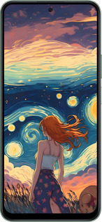 Силиконовый чехол Девушка Арт для Huawei Honor X7c - 6325u-3874 изображение 