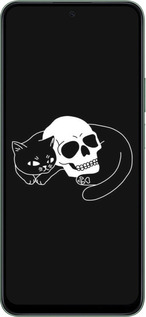 Силиконовый чехол С изображением кота и черепа для Huawei Honor X7c - 6491u-3874 изображение 