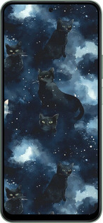 Силиконовый чехол Изображение Кошек с тёмной акварелью для Huawei Honor X7c - 6521u-3874 изображение 