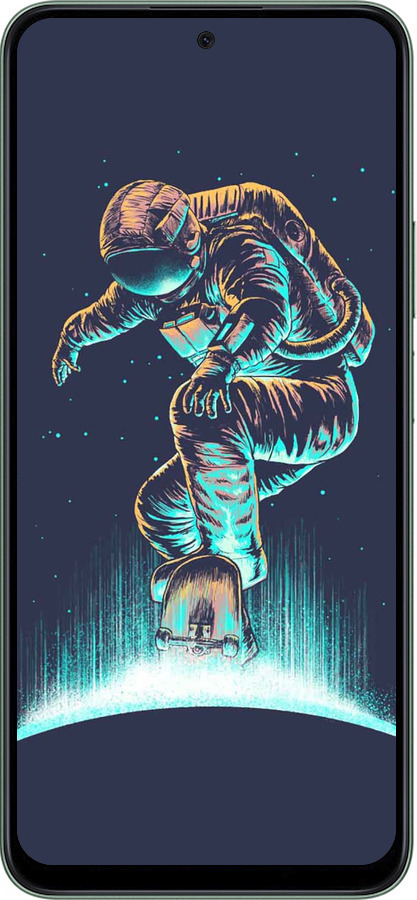 Силиконовый чехол Космонавт на скейтборде для Huawei Honor Play 60 Plus - 4145u-4109 изображение 