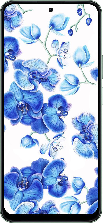 Силиконовый чехол Голубые орхидеи для Huawei Honor X7c - 4406u-3874 изображение 