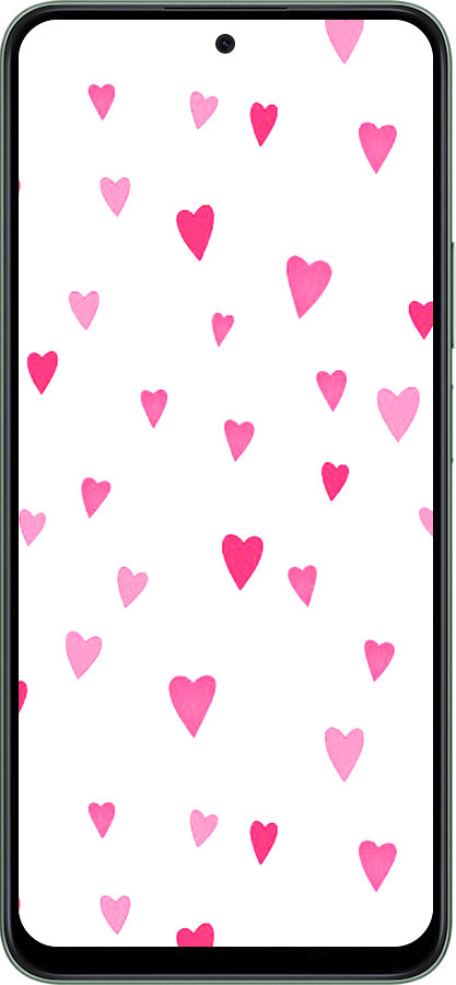 Силиконовый чехол Сердечки 2 для Huawei Honor X7c - 4763u-3874 изображение 