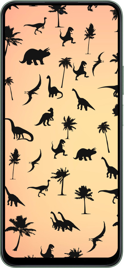 Силіконовий чехол Динозаврики 1 для Huawei Honor X7c - 4772u-3874 изображение 