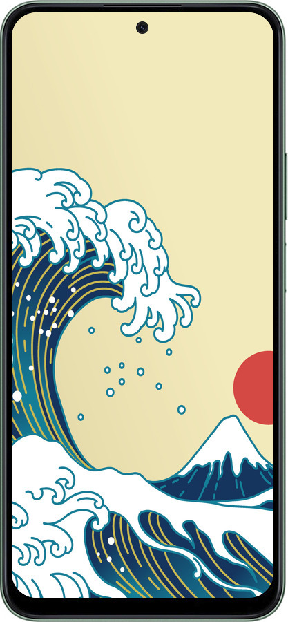 Силиконовый чехол Японские волны для Huawei Honor X7c - 5533u-3874 изображение 
