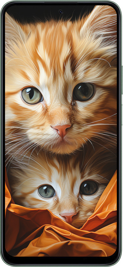 Силиконовый чехол Котики 2 для Huawei Honor Play 60 Plus - 5664u-4109 изображение 