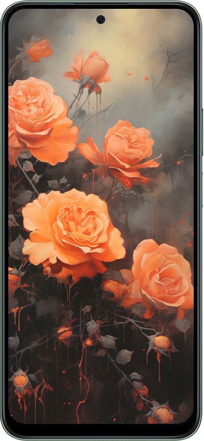 Силиконовый чехол Оранжевые розы для Huawei Honor X7c - 5944u-3874 изображение 