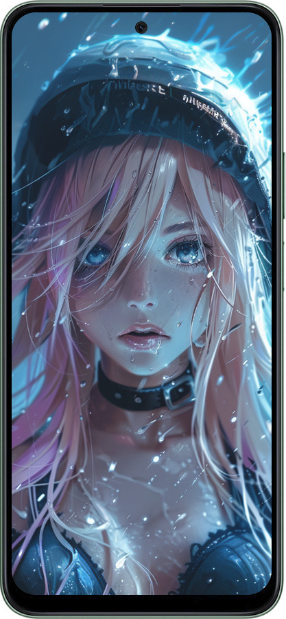 Силіконовий чехол Аніме-діва під дощем для Huawei Honor X7c - 6120u-3874 изображение 