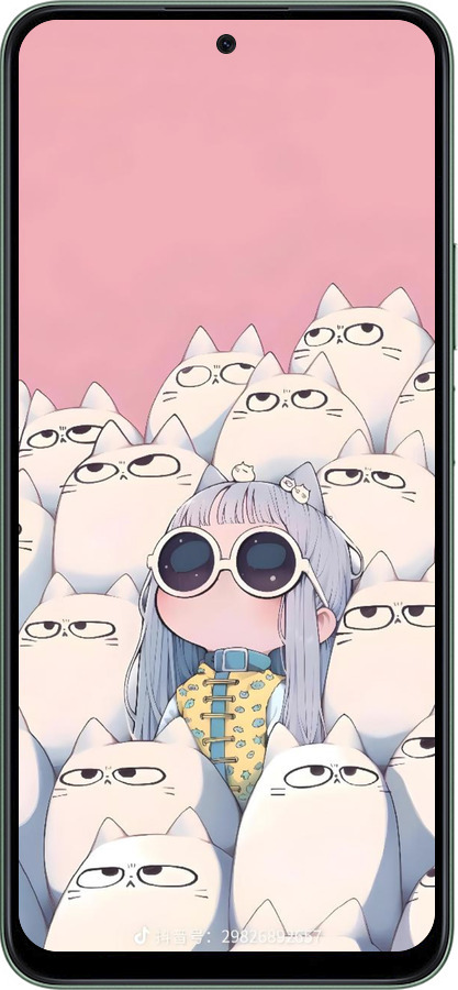 Силіконовий чехол Малышка с котами для Huawei Honor X7c - 6295u-3874 изображение 