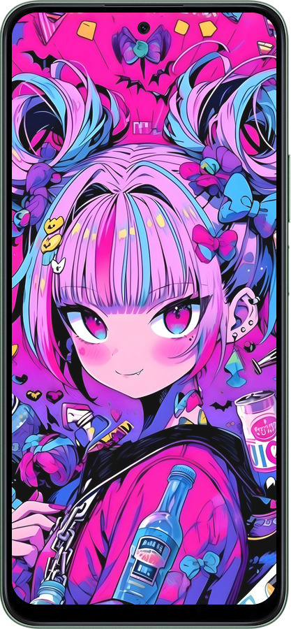 Силиконовый чехол Аниме милаха для Huawei Honor Play 60 Plus - 6314u-4109 изображение 