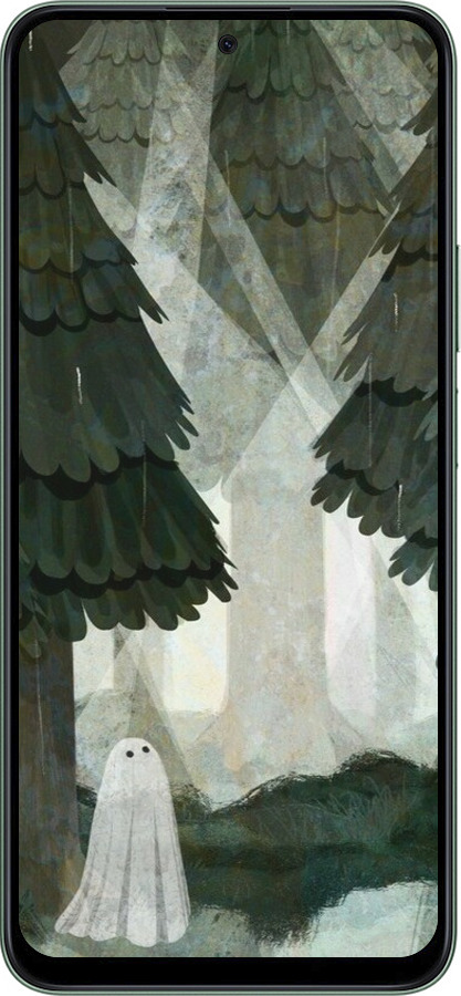 Силиконовый чехол С изображением соснового леса и привидения для Huawei Honor X7c - 6420u-3874 изображение 