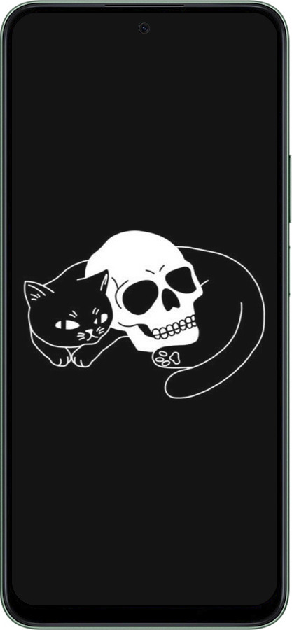 Силиконовый чехол С изображением кота и черепа для Huawei Honor X7c - 6491u-3874 изображение 