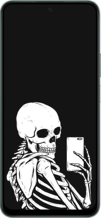 Силиконовый чехол Скелет делает Selfie для Huawei Honor X7c - 6535u-3874 изображение 
