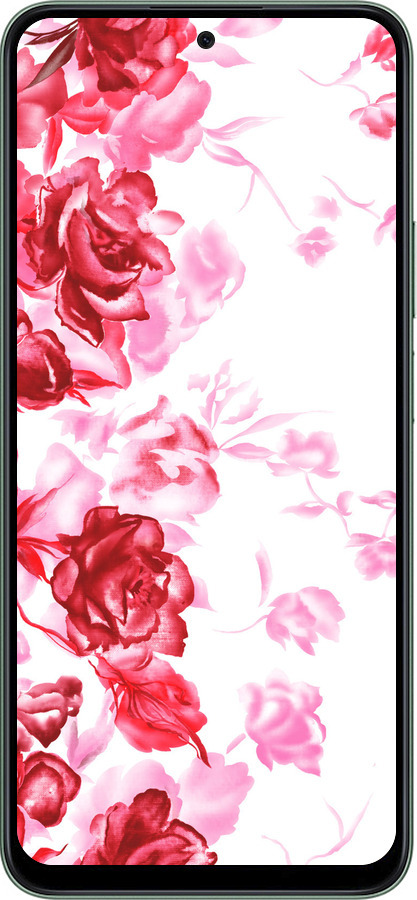 Силиконовый чехол Нарисованные розы для Huawei Honor Play 60 Plus - 724u-4109 изображение 
