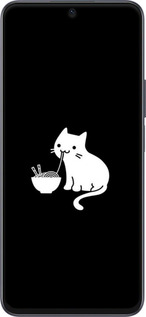 TPU чехол С милым котом на черном фоне для Huawei Honor X8a - 6528b-2963 изображение 