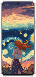 Силикон с усиленными углами чехол Девушка Арт для Huawei Honor X8a - 6325sp-2963 изображение 