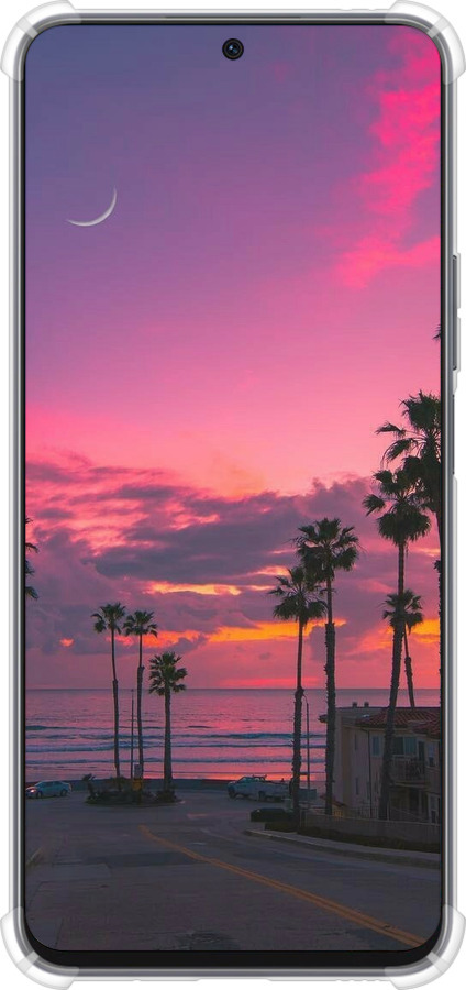 Силикон с усиленными углами чехол Пальмы для Huawei Honor X8a - 5873sp-2963 изображение 