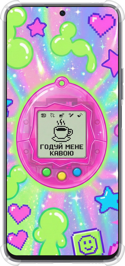 Силикон с усиленными углами чехол Y2K Aesthetic Retro Pet: Годуй мене кавою для Huawei Honor X8a - 6784sp-2963 изображение 