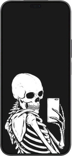 Силиконовый чехол Скелет делает Selfie для Huawei Honor X8b - 6535u-3614 изображение 