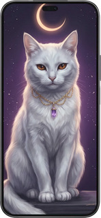 Силиконовый чехол Mystic White Cat Gothic Dark Purple Gold для Huawei Honor X8b - 6805u-3614 изображение 