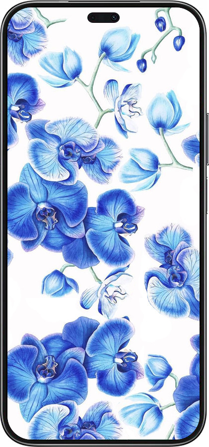 Силіконовий чехол Блакитні орхідеї для Huawei Honor X8b - 4406u-3614 изображение 