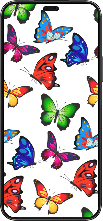 Силиконовый чехол Красочные мотыльки для Huawei Honor X8b - 4761u-3614 изображение 