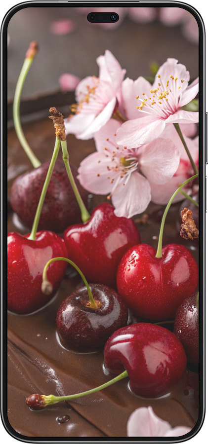 Силиконовый чехол Вишня в шоколаде для Huawei Honor X8b - 6698u-3614 изображение 