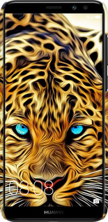 3D пластиковый матовый чехол Леопард для Huawei Mate 10 Lite - 6611m-1240 изображение 