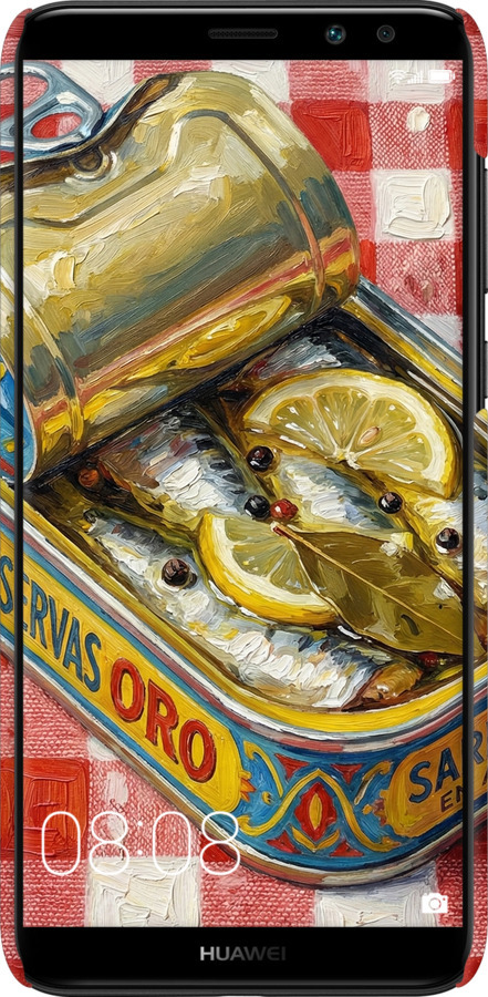 3D пластиковый матовый чехол Vintage Sardine Tin Phone для Huawei Mate 10 Lite - 6772m-1240 изображение 