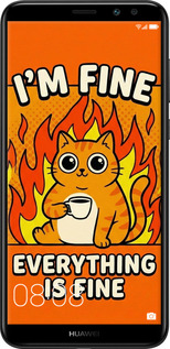 2D пластиковий чехол Funny Cat для Huawei Mate 10 Lite - 6786t-1240 изображение 