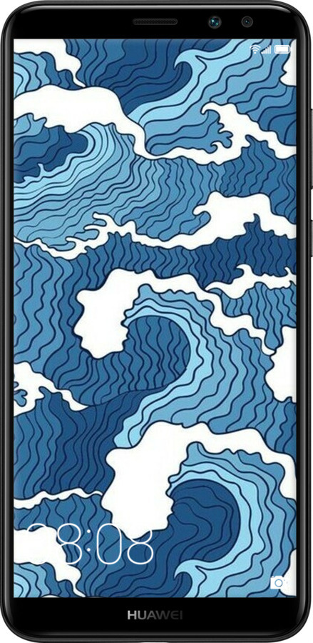2D пластиковый чехол Абстрактный рисунок морских волн для Huawei Mate 10 Lite - 6538t-1240 изображение 
