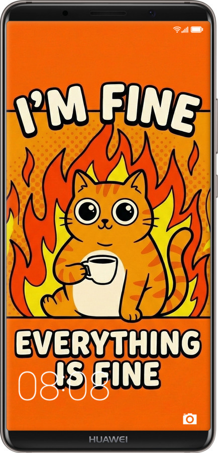 TPU чехол Funny Cat для Huawei Mate 10 Pro - 6786b-1138 изображение 