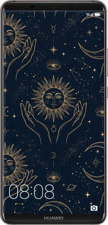 2D пластиковый чехол Celestial Harmony: Sun & Moon Gold Mystic Pattern для Huawei Mate 10 Pro - 6778t-1138 изображение 