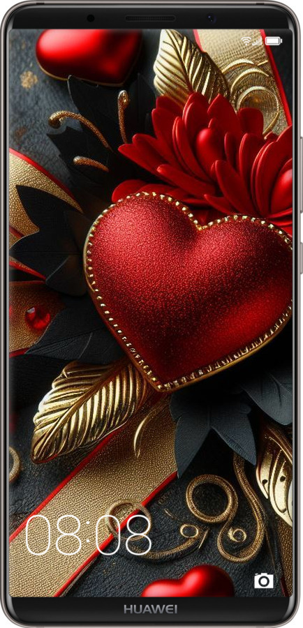 2D пластиковый чехол Сердечки v2 для Huawei Mate 10 Pro - 5832t-1138 изображение 