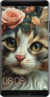 Силиконовый чехол Cats and flowers для Huawei Mate 10 - 6069u-1116 изображение 
