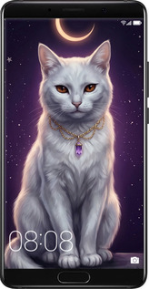 Силиконовый чехол Mystic White Cat Gothic Dark Purple Gold для Huawei Mate 10 - 6805u-1116 изображение 