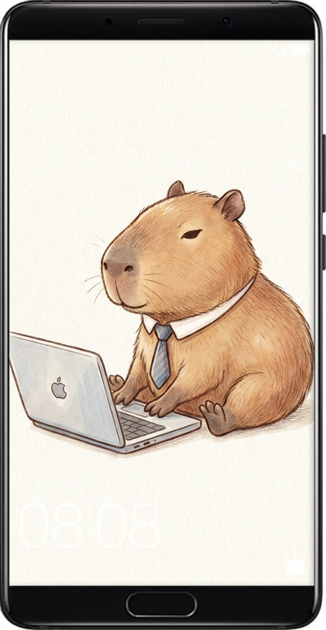 Силиконовый чехол Funny Capybara CEO Working для Huawei Mate 10 - 6777u-1116 изображение 