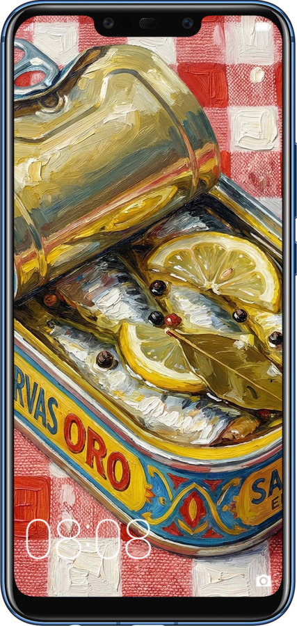 Силиконовый чехол Vintage Sardine Tin Phone для Huawei Mate 20 Lite - 6772u-1575 изображение 