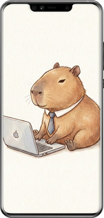 2D пластиковый чехол Funny Capybara CEO Working для Huawei Mate 20 Pro - 6777t-1567 изображение 