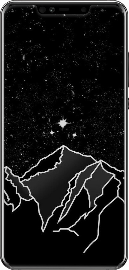 2D пластиковый чехол Минималистический горный пейзаж для Huawei Mate 20 Pro - 6438t-1567 изображение 