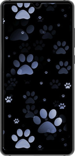 2D пластиковый чехол С синими отпечатками лап для Huawei Mate 20 - 6441t-1578 изображение 