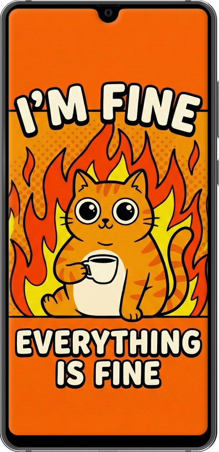 2D пластиковий чехол Funny Cat для Huawei Mate 20 - 6786t-1578 изображение 