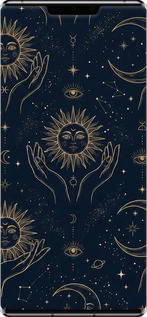 Силіконовий чехол Celestial Harmony: Sun & Moon Gold Mystic Pattern для Huawei Mate 30 Pro - 6778u-1796 изображение 