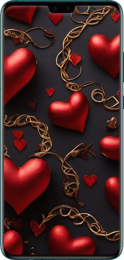 Силіконовий чехол Сердечки для Huawei Mate 30 - 5831u-1773 изображение 