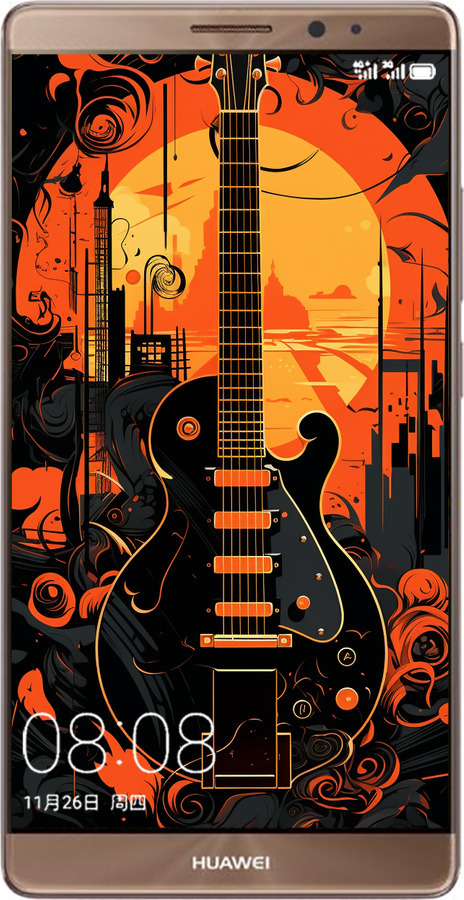 Силиконовый чехол Гитара для Huawei Mate 8 - 5957u-269 изображение 