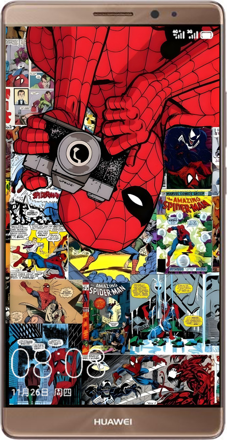 Силиконовый чехол Человек паук 2 для Huawei Mate 8 - 6333u-269 изображение 