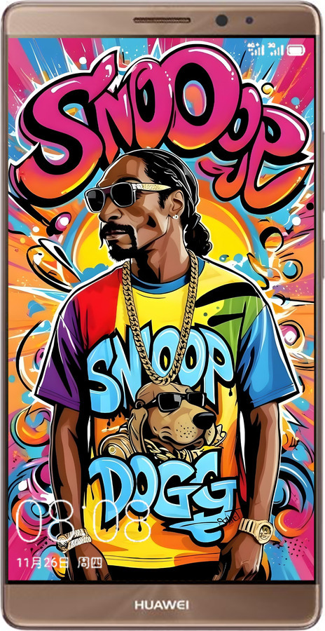 Силіконовий чехол Снуп дог для Huawei Mate 8 - 6348u-269 изображение 