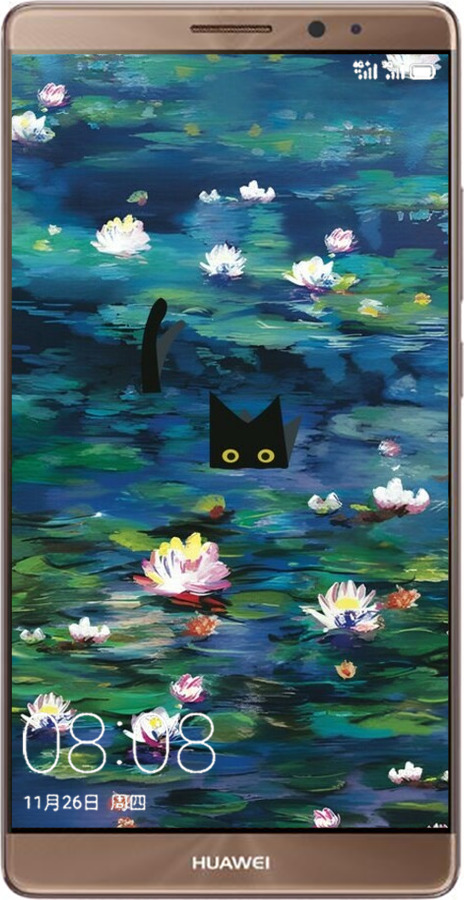 Силіконовий чехол Чохол із зображенням водяних лілій Моне та кішок для Huawei Mate 8 - 6399u-269 изображение 