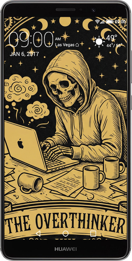 Силиконовый чехол The Overthinker для Huawei Mate 9 - 6774u-425 изображение 