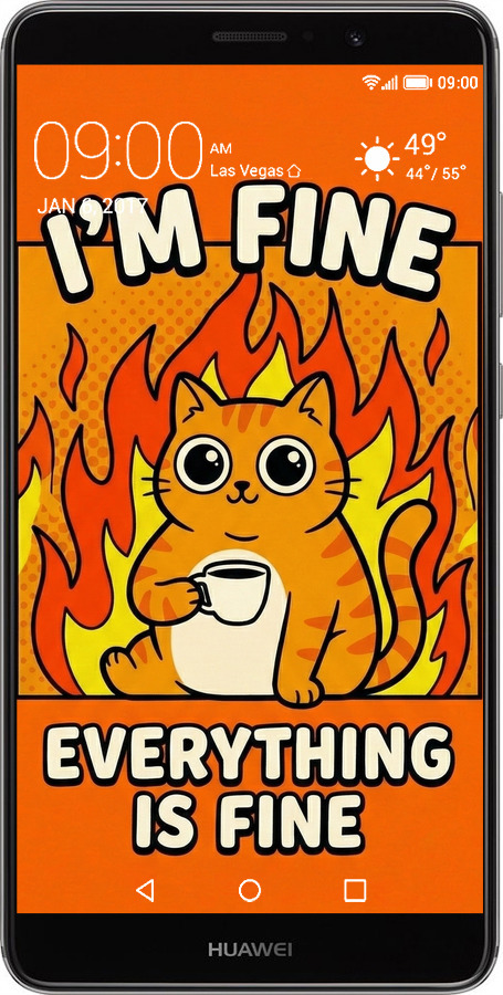 Силиконовый чехол Funny Cat для Huawei Mate 9 - 6786u-425 изображение 